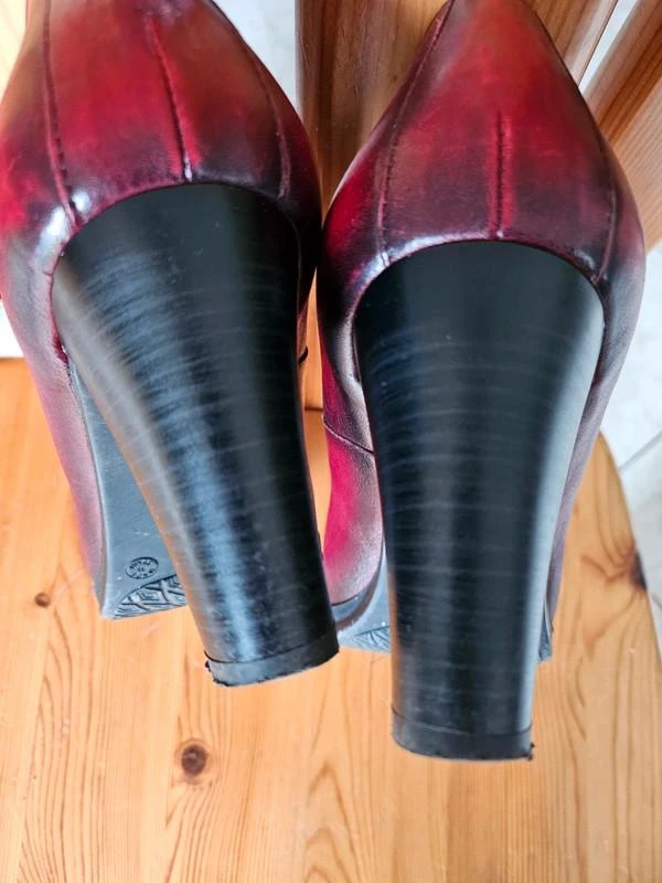 Red/burgundy Dorking slingback heels size 40 – photo 6